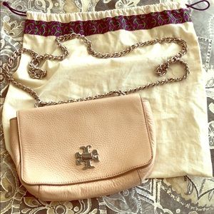 Light Tan Tory Burch Shoulder Bag w/ Chain Straps